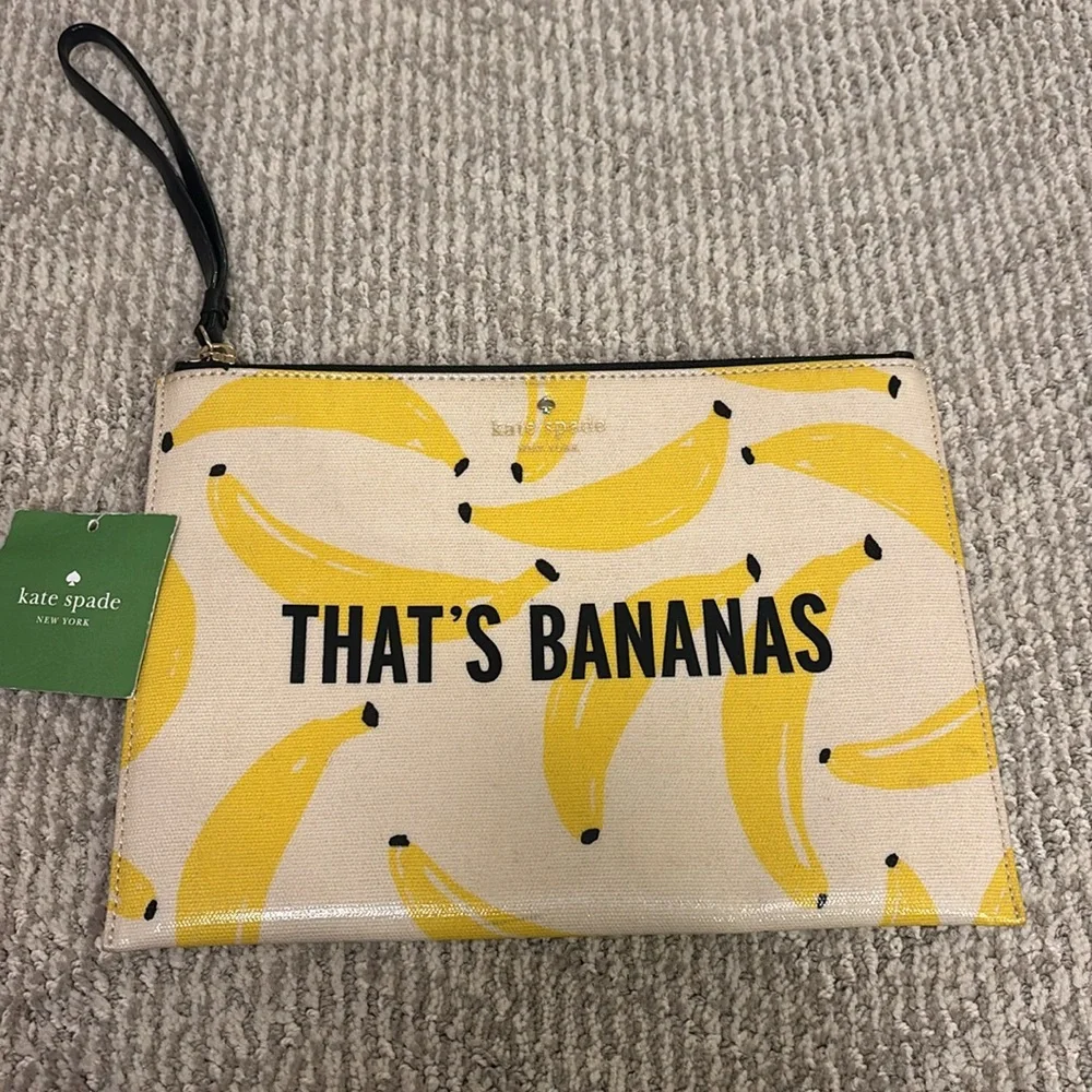 NWT Kate spade “That’s Bananas” wristlet zipper pouch - Picture 4 of 5